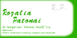 rozalia patonai business card